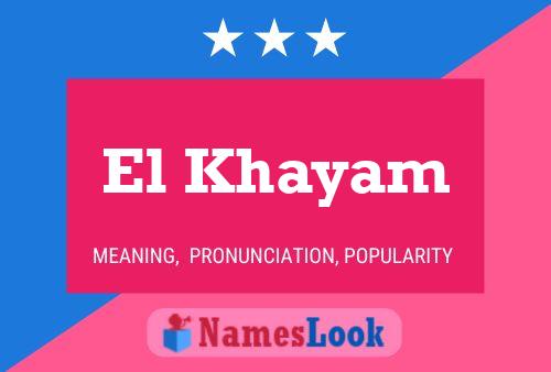 How to pronounce Khayam