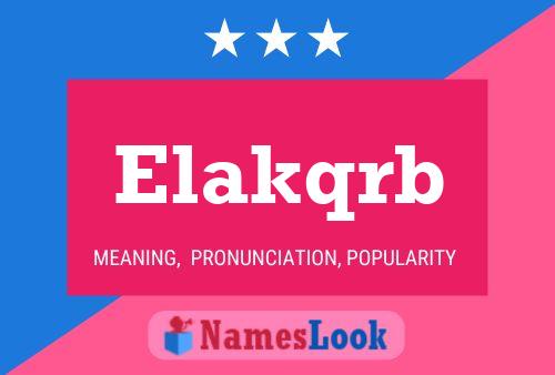 Elakqrb Name Poster