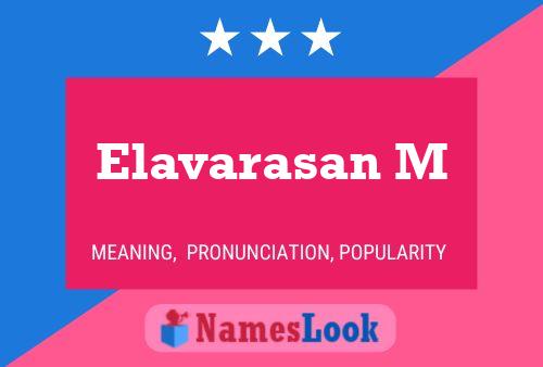 Elavarasan M Name Poster