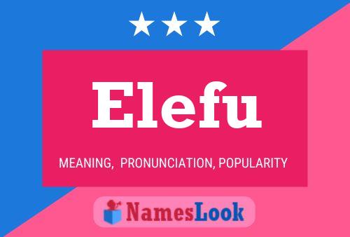 Elefu Name Poster