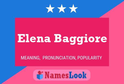 Elena Baggiore Name Poster