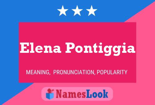 Elena Pontiggia Name Poster