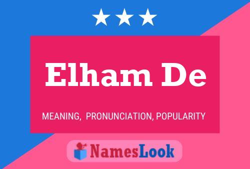 Elham De Name Poster