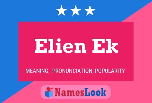 Elien Ek Name Poster