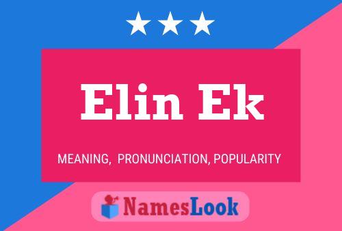 Elin Ek Name Poster