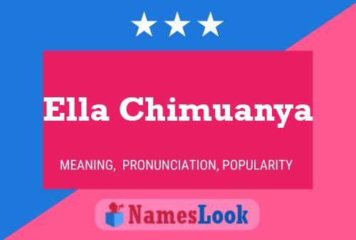 Ella Chimuanya Name Poster