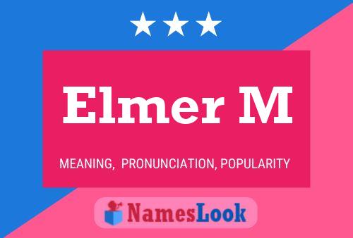 Elmer M Name Poster