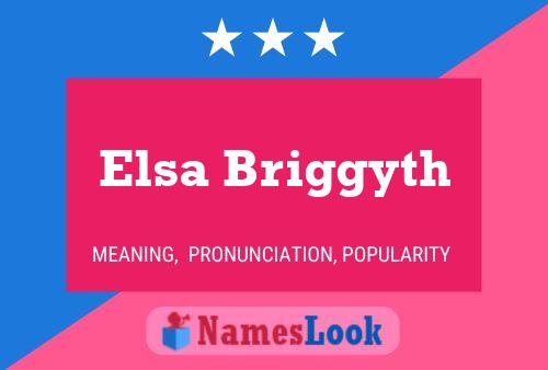 Elsa Briggyth Name Poster