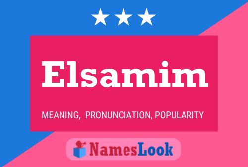 Elsamim Name Poster