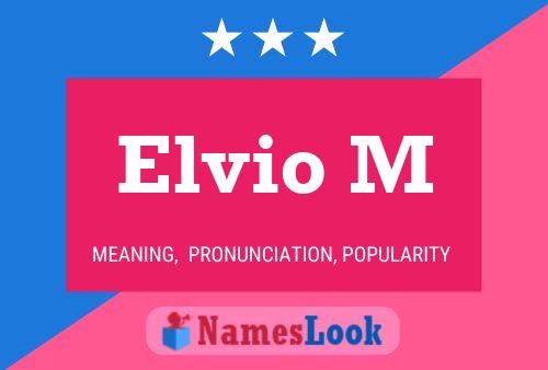 Elvio M Name Poster