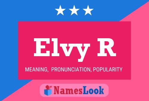 Elvy R Name Poster