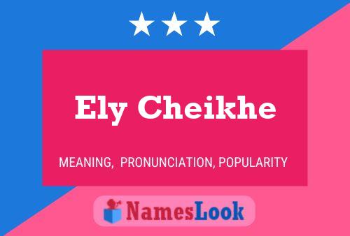 Ely Cheikhe Name Poster