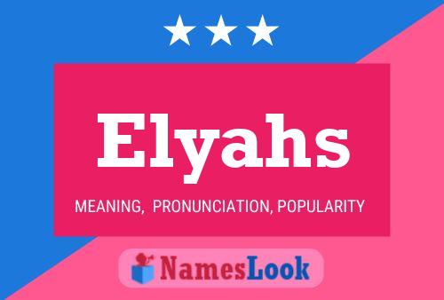 Elyahs Name Poster