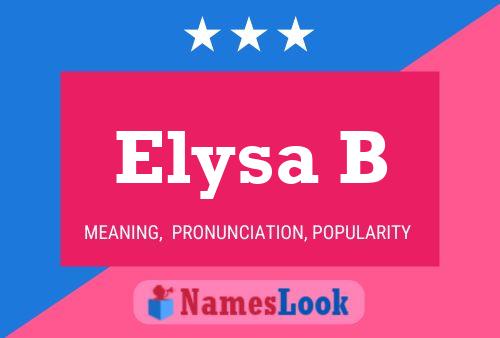 Elysa B Name Poster