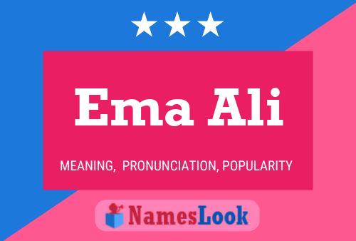 Ema Ali Name Poster