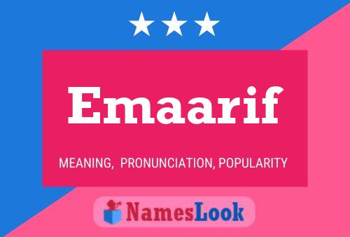 Emaarif Name Poster