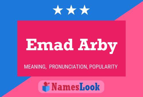 Emad Arby Name Poster