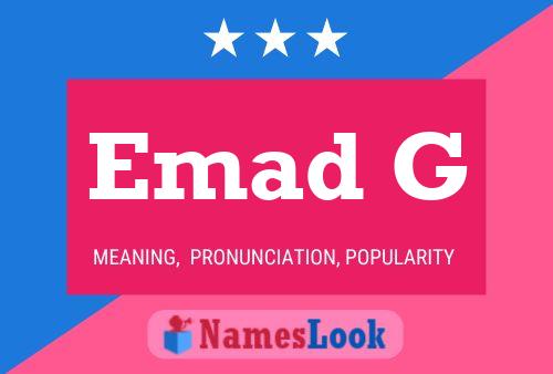 Emad G Name Poster