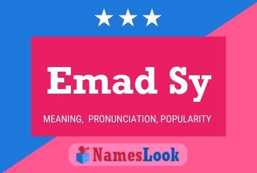 Emad Sy Name Poster