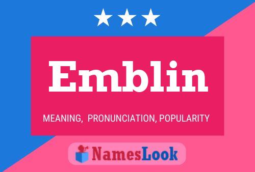 Emblin Name Poster