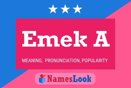 Emek A Name Poster