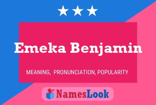 Emeka Benjamin Name Poster