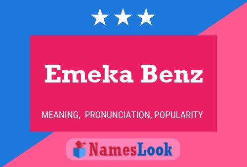 Emeka Benz Name Poster