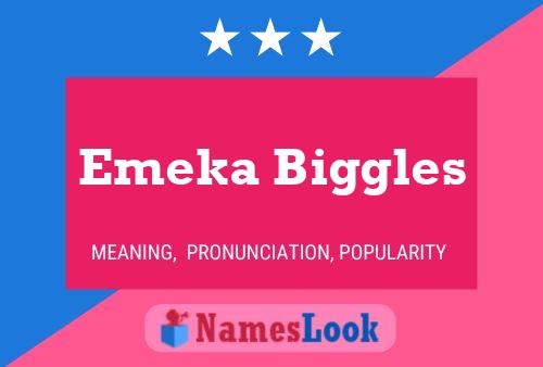 Emeka Biggles Name Poster