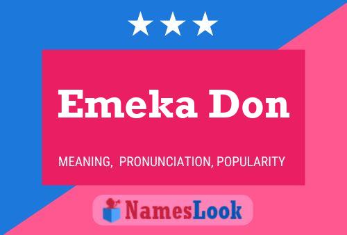 Emeka Don Name Poster