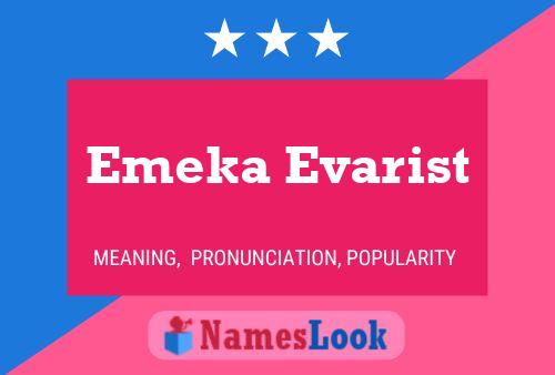 Emeka Evarist Name Poster