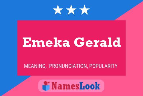 Emeka Gerald Name Poster