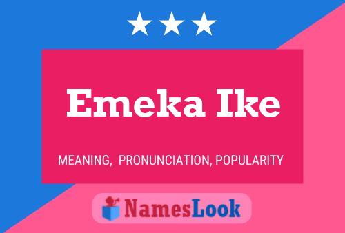 Emeka Ike Name Poster