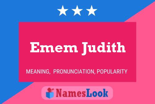 Emem Judith Name Poster