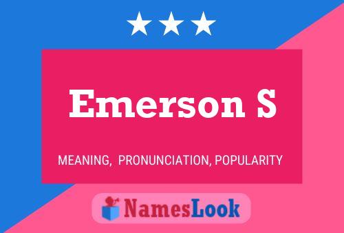 Emerson S Name Poster