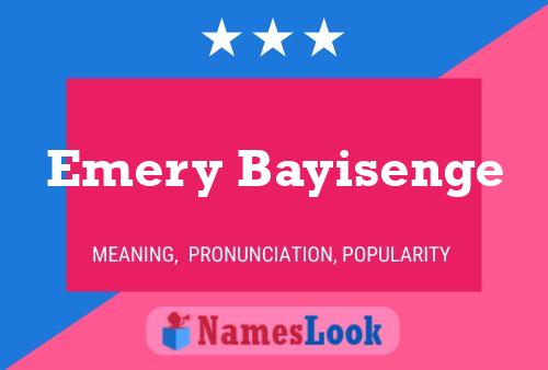 Emery Bayisenge Name Poster