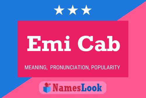 Emi Cab Name Poster