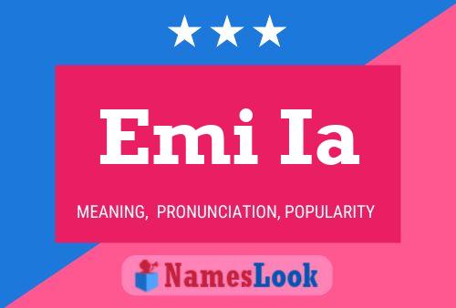 Emi Ia Name Poster