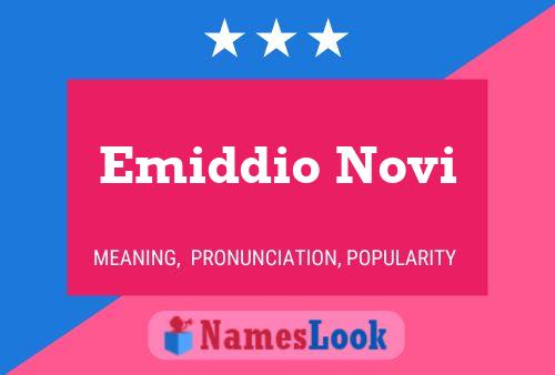 Emiddio Novi Name Poster