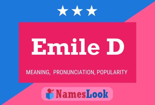 Emile D Name Poster