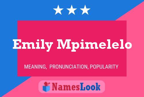 Emily Mpimelelo Name Poster