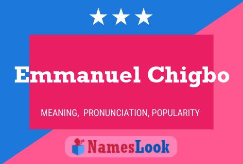 Emmanuel Chigbo Name Poster