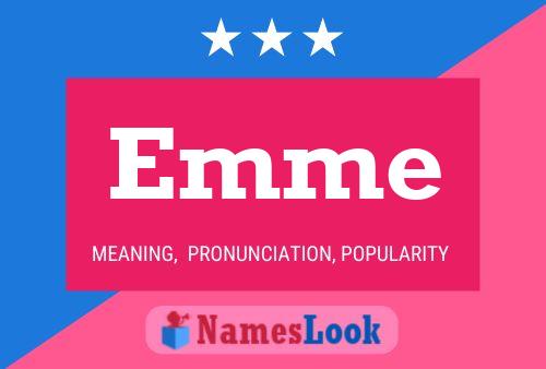 Emme Name Poster