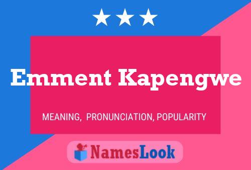 Emment Kapengwe Name Poster