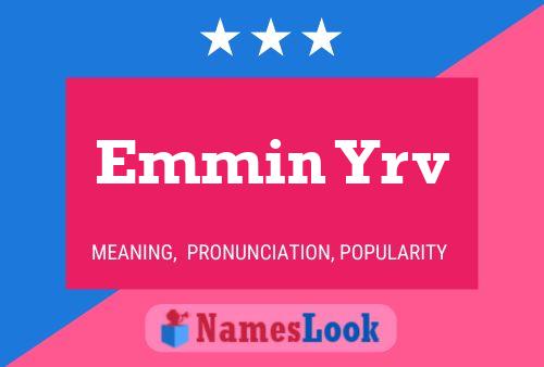 Emmin Yrv Name Poster