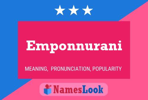 Emponnurani Name Poster