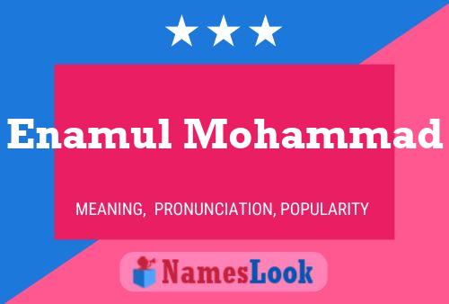 Enamul Mohammad Name Poster