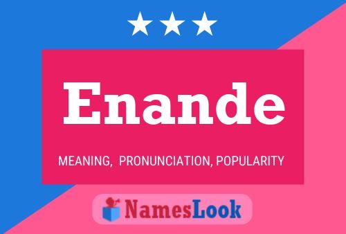 Enande Name Poster