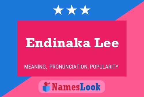 Endinaka Lee Name Poster