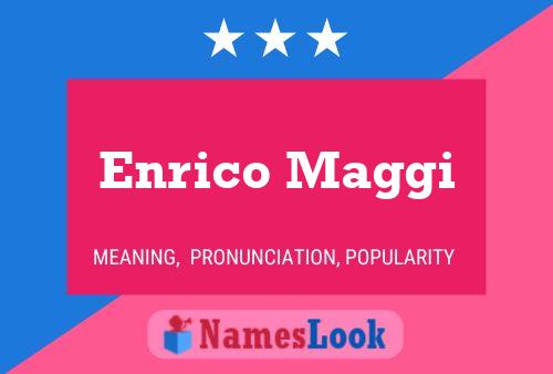 Enrico Maggi Name Poster