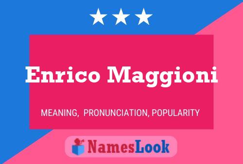 Enrico Maggioni Name Poster